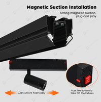 Lampu LED Smart Tuya App Wifi, lampu LED magnetik, lampu sorot Magnet 220V, lampu rel untuk jalur langit-langit melar