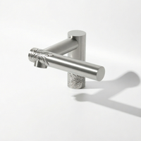 Robinet de salle de bain hygiénique mains libres avec sèche-mains intégré, capteur automatique, robinet d'eau à montage sur plan, chromé, valve en céramique