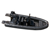 Bateaux pneumatiques rigides à coque en aluminium de 19 pieds, RIB 560, coque en forme de V, avec plateforme de baignade