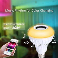 Ampoule musicale intelligente bleue sans fil E27 Télécommande Ampoule LED 12W Haut-parleur