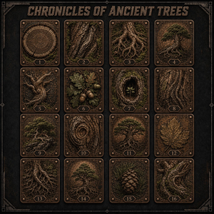 Carta Collezionabile in Metallo Incisa in 3D Personalizzata, Cronache degli Alberi Antichi, Souvenir in Rame Anticato e Acciaio Inossidabile - Product Image 6