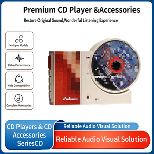 Lecteur CD rétro pixel art personnalisé avec coque transparente et double haut-parleur pour décoration de bureau à domicile ou cadeau - Product Image 1