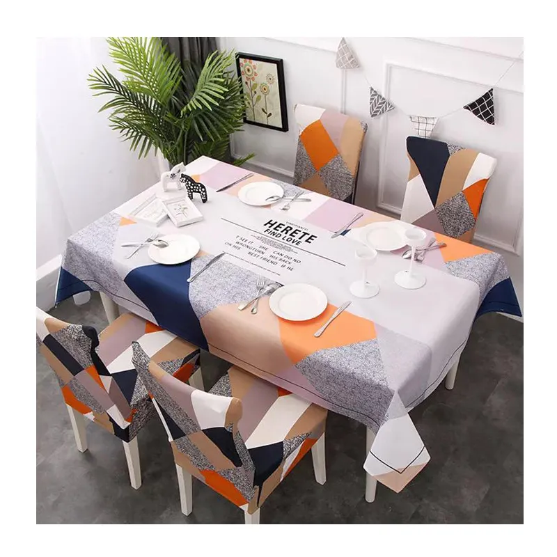 Individuell bedruckte Tischdecke Polyester Wasserdichte Tischdecken für Restaurants