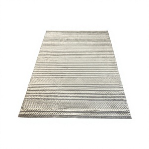 Alfombra Moderna de Lana a Rayas, Antideslizante, Tejido Plano, Tamaño Grande para Sala de Estar, Lavable, Decoración del Hogar - Product Image 1