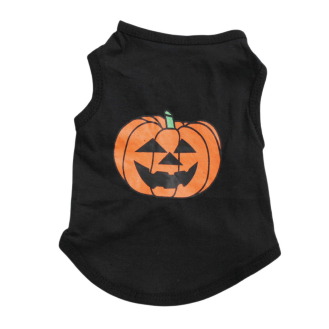 เสื้อกั๊กสีดำลายฟักทอง