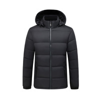 PASUXI 2026 Vente chaude d'hiver, vestes légères et chaudes personnalisées OEM avec fermeture éclair, capuche amovible, manteaux pour hommes