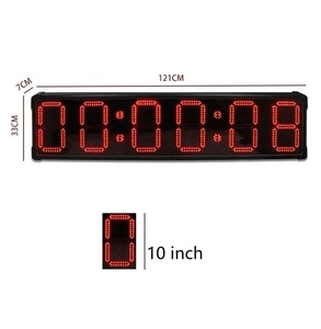كبيرة 10 بوصة حرف HH:MM:SS شكل ساعة <span class=keywords><strong>LED</strong></span> مقاومة للماء العد التنازلي الرقمي عالية لرياضات الماراثون في الهواء الطلق - Product Image 1