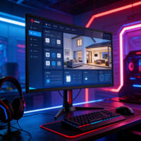 En stock, moniteur de bureau à domicile 24 pouces 4K, 3840*2160p, plat, 60 Hz, 4 ms, plug & play, moniteur PC