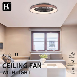 <b>Modern</b> <b>Ceiling</b> Fan <b>Light</b> with <b>LED</b> Warm White Illumination Aluminum Body Surface Mounted for Living Room - Product Image 5