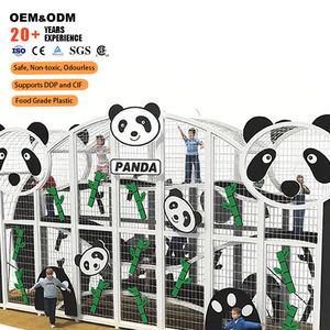 สนามเด็กเล่นขนาดใหญ่ของเล่นกลางแจ้งแพนด้าจีนสินค้าสนามเด็กเล่นสั่งทำเชิงพาณิชย์พลาสติกไม้สำหรับเด็กสวน - Product Image 1