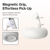 Support de téléphone rotatif magnétique à 360 degrés en forme de coussin en peluche pour tablette, idéal pour regarder la télévision, jouer ou regarder des diffusions en direct à la maison ou au lit