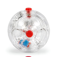 Balle de jeu interactive en plastique écologique rechargeable pour chats - Couleur unie, utilisation intérieure/extérieure