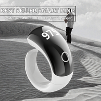 Bague connectée OLED avec compteur Tasbeeh, contrôle par application, écran tactile, rappel de prière, dispositif portable religieux pour usage quotidien musulman