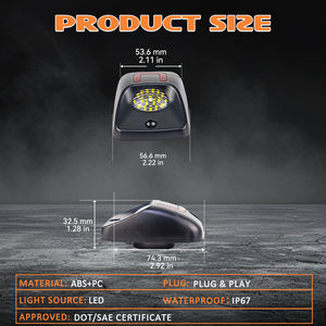 Tacoma 95-04 92-8 T100, luces LED para matrícula, lámpara trasera blanca y roja para camioneta, 2 uds., luces traseras con número de licencia - Product Image 3