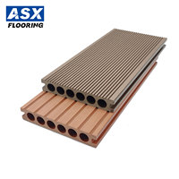 Plancher composite en bambou anti-UV, durable, facile à installer, terrasse en plastique composite, terrasse creuse en WPC pour l'extérieur