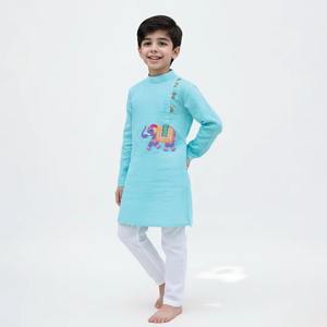 Top Demanded Kids Boys Kurta Pajama Set with <b>Nehru</b> <b>Jacket</b> for Wedding Festival and Party Wear Available At Competitive Price - Product Image 3