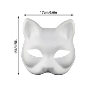 Nouvel emballage mascarade masque Halloween fête masque bricolage renards masque peint à la main Anime chat