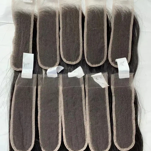 Closure 2x6 Kim K en Dentelle HD Transparente Partie Centrale, Cheveux Humains Vierges Remy pour Femmes Noires - Product Image 1