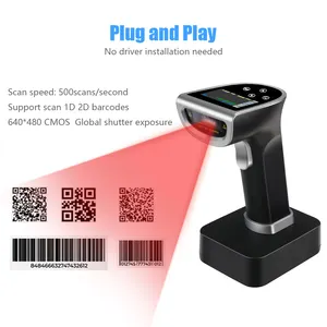 Barcode Scanner 2D QR 1D Bar Code Reader 2.4G Wireless Compatible With Bluetooth Drop Resistant For Windows Mac Android IOS