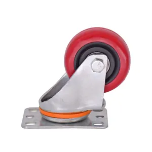 Medium Duty 3 Inch Swivel Caster doppel kugellager Industrial PVC Wheel Caster