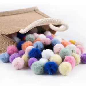 2024 nouveau 25mm fabricant assorti pompon noël bricolage artisanat boules accessoires polyester pompons décoration artisanat