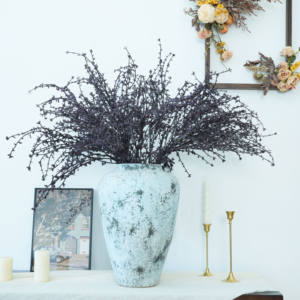 批发高品质单茎真触摸单迷你小花Pe铁人造花婚礼装饰 - Product Image 3