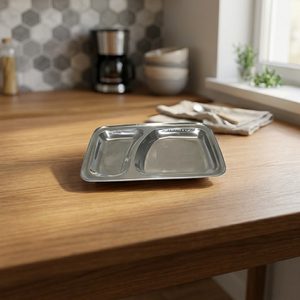 Stainless Steel Eco Friendly Decorative Serving <b>Tray</b> <b>Mirror</b> Finish Multipurpose Food Platter Dishwasher Microwave Safe Snacks - Product Image 3