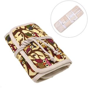 Canvas Roll Organizer with Zipper, Web Pockets <strong>for</strong> Various Crochet <strong>Needles</strong> and <strong>Knitting</strong> Accessories, Crochet Hooks <strong>Holder</strong> - Product Image 3