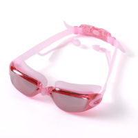 Lunettes de natation anti-buée avec lentilles PC, joint en silicone étanche, vision sous-marine claire, anti-rayures, fournisseur en gros