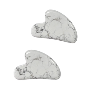 Planche de Gua Sha en howlite turquoise naturelle blanche, outil de massage facial et corporel pour spa, vente en gros directe usine - Product Image 1