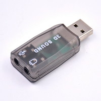 Externer 5.1 USB 3D-Soundkartenadapter mit USB2.0/3.5-Anschluss für Laptops ohne 3,5-mm-Buchsen