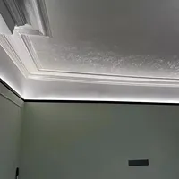 Profilé LED en aluminium pour plafond, système de canal LED pour éclairage mural DIY haut/bas, support de bande LED avec diffuseur, lumineux