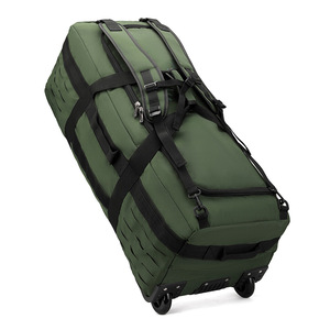 Sac à dos de voyage pliable unisexe en polyester grande capacité, sac à bandoulière multifonctionnel, sac à bagages avec fermeture éclair, résistant à l'eau - Product Image 1