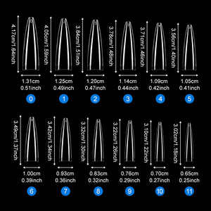 Best-seller européen et américain <span class=keywords><strong>pansement</strong></span> à ongles français demi-bâton transparent faux ongles Patch 504 boîte <span class=keywords><strong>pour</strong></span> application au doigt - Product Image 4