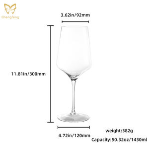 1.35L 2L Thêm lớn rượu vang kính tay thổi rượu vang đỏ kính rượu vang lấp lánh cho nhà hàng - Product Image 5