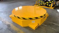 Plateforme tournante électrique pour palettes, capacité de charge 2000 kg, plateforme rotative manuelle pour l'emballage des palettes en entrepôt