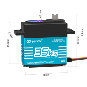 Servomoteur numérique RC 35 kg, étanche IP65, couple élevé, engrenages en acier, boîtier métallique, 180 degrés, pour voiture RC 1/8 1/10, Crawler <span class=keywords><strong>TRX6</strong></span> - Product Image 2