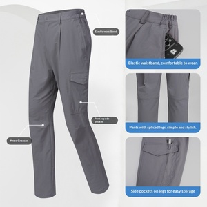 Pantalon de travail d'été pour homme en polyester, fin, respirant, protection du travail, uniforme de <span class=keywords><strong>barman</strong></span>, personnalisation - Product Image 3