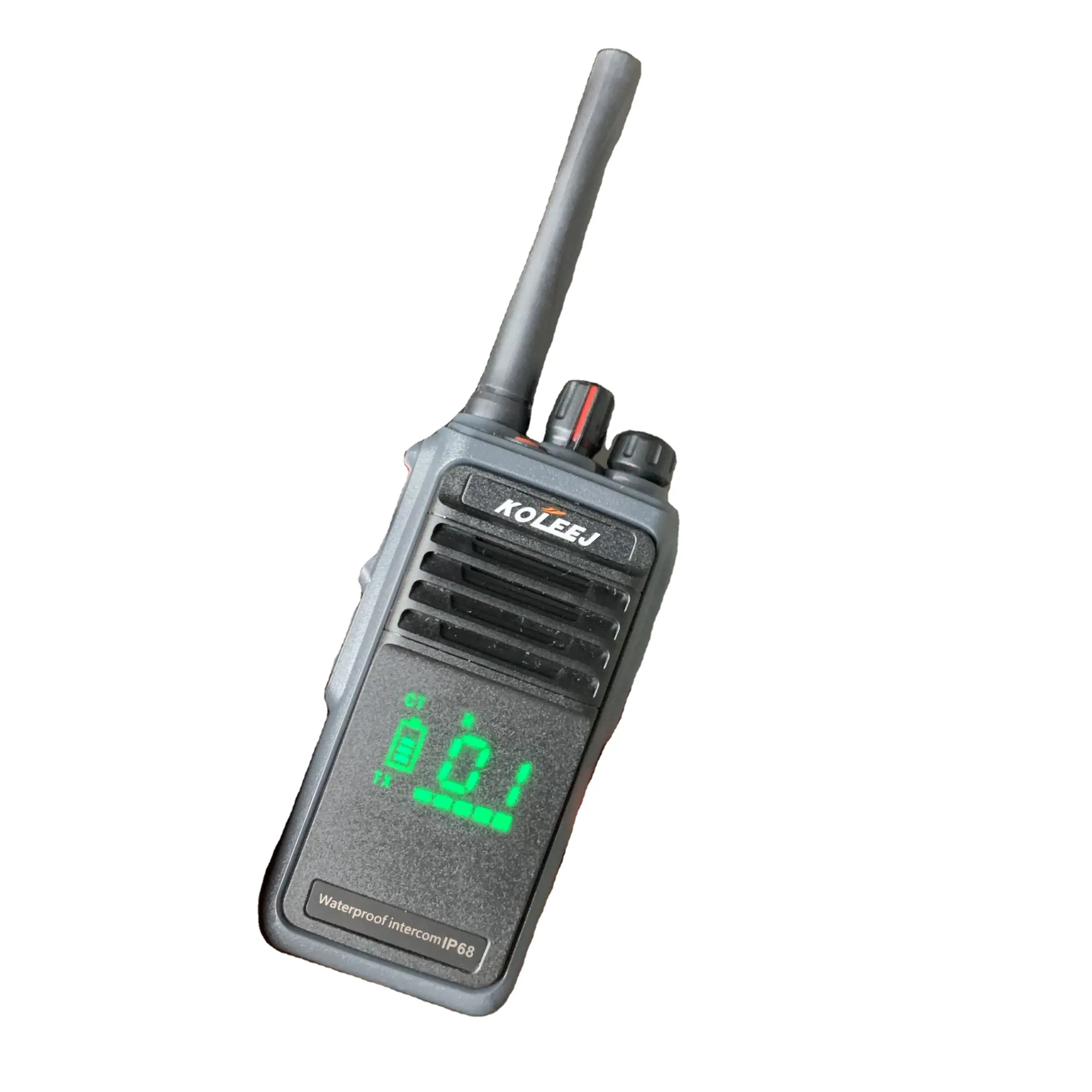 Rádio lcd portátil ip67, à prova d' água e poeira, 12w, walkie talkie <span class=keywords><strong>uhf</strong></span>/vhf