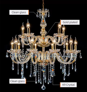 Wedding Decoration <b>Lighting</b> Living Room <b>Dining</b> Room Classical Luxury Crystal Candle European Chandelier - Product Image 5