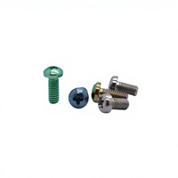 Visserie en titane Ti6Al4V à tête plate Torx plaquée arc-en-ciel, vis anti-rouille usinée CNC pour pièces automobiles et de vélo personnalisées