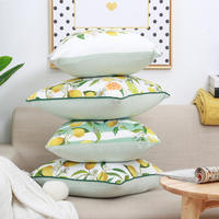 Innermor Simple moderne lettre motif taie d'oreiller frais citron Design imprimé petit citron frais housse de coussin
