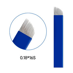 อุปกรณ์ลดราคา  เข็มสักลาย 0.18 มม. 14 16F/U  Agujas Para Tattoo Sicro Nano  แบบปลอดเชื้อ  เข็มสักลายถาวร  เข็มไมโครเบลดดิ้ง - Product Image 3