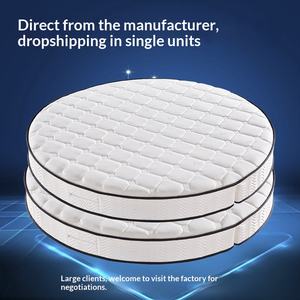 Matelas à ressorts rond très vendu pour les chambres d'<span class=keywords><strong>hôtel</strong></span>, pliable et extra-épais, design luxueux léger, taille double - Product Image 2