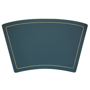 Mantel Individual de Cuero con Borde Dorado, 1.9mm de Grosor, Antideslizante, Color Sólido, para Uso en Comedor - Product Image 4