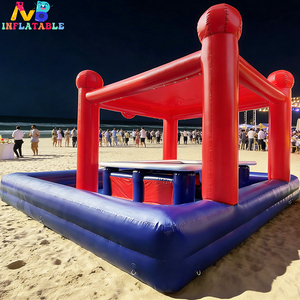 Bar Gonfiabile Rosso e <span class=keywords><strong>Blu</strong></span> con Tettoia, Lounge Portatile per Feste in Spiaggia ed Eventi in Giardino - Product Image 1