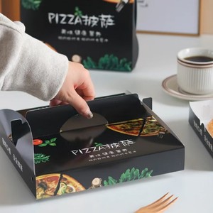 Caja <span class=keywords><strong>de</strong></span> Pizza Personalizada para Entrega en Motocicleta, Biodegradable, a la Moda, Color Fijo, Cartón Color Marfil, Caja para Empacar Alimentos - Product Image 2