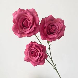 Nueva Decoración Floral para Bodas, Flor Artificial, Rosas de Tacto Real, Rosa Otoñal de Alta Calidad, Tamaño Mediano - Product Image 2