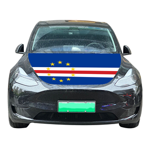 Cubierta de capó de coche Nacional asequible bandera <span class=keywords><strong>Cabo</strong></span> <span class=keywords><strong>Verde</strong></span> cubierta de motor de coche bandera venta directa de fábrica tela de poliéster - Product Image 2