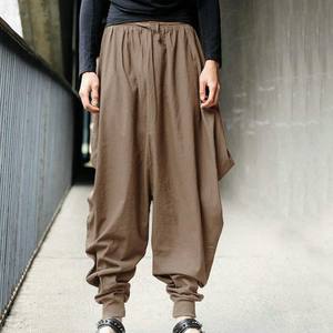 New Arrival Top Quality Men Wide Leg Yoga Casual Baggy Bottoms Solid Hippie Trousers Loose <strong>Harem</strong> <strong>Pants</strong> - Product Image 5